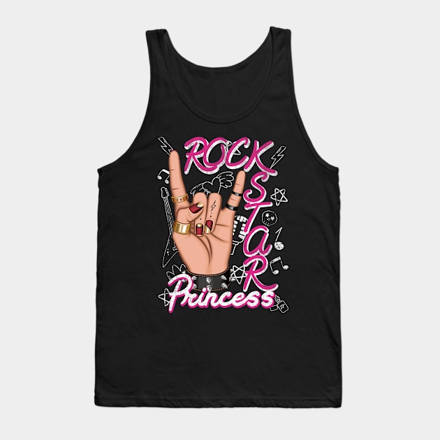 Rockstar Princess Tank Top by Skull Riffs & Zombie Threads